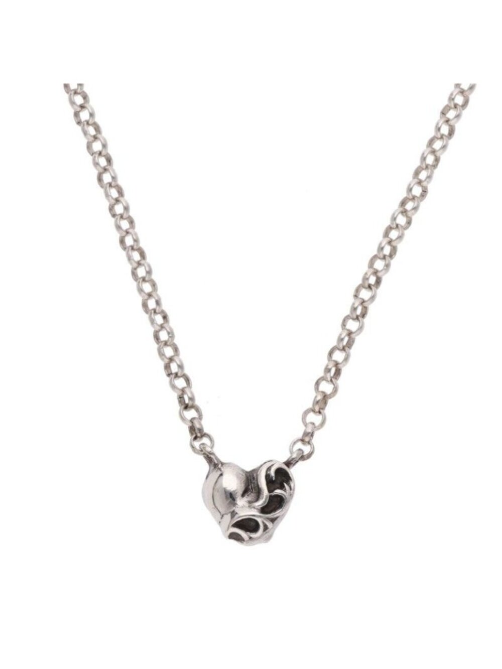 Chrome Hearts Roll Chain Silver Necklace